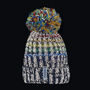 Rainbow Luxury Reflective Bobble Hat Midnight Blue, thumbnail 2 of 2