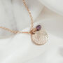 Personalised Fingerprint And Birthstone Charm Necklace, thumbnail 1 of 8