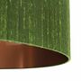 Moss Green Silk Lampshades With Copper Or Gold Lining, thumbnail 4 of 11