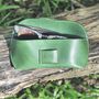 Handcrafted Green Genuine Leather Glasses Case, thumbnail 4 of 5