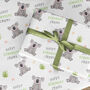 Personalised Koala Wrapping Paper Roll Kids Birthday, thumbnail 1 of 4
