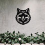 Metal Fox Head Wall Art Outdoor Garden Decor Gift Idea, thumbnail 4 of 10