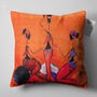 Orange Cushion Cover With Ethnic Trio African Women, thumbnail 5 of 7