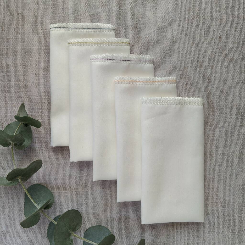 Organic Cotton Handkerchief Set Of Five, 1 of 3