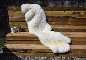 Sheepskin Rug Double Super Soft 100% British Leather, 3 of 5