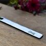 Personalised Christmas Name Gift Slim Metal Bookmark, thumbnail 5 of 8