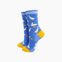 Geese And Goslings Bamboo Socks In Blue, thumbnail 1 of 4
