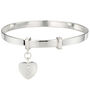 Personalised Sterling Silver Heart Bangle, thumbnail 3 of 7