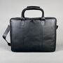 Black Leather Laptop Carry All Bag, thumbnail 6 of 9