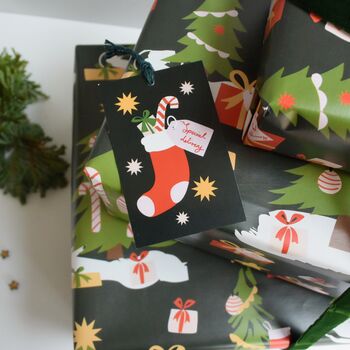 Retro Christmas Tree Wrapping Paper, 3 of 12