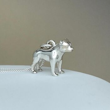 Personalised Staffordshire Bull Terrier Silver Necklace, 5 of 6