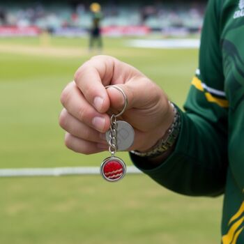 Personalised Cricket Ball Key Chain/Keyring, 7 of 12