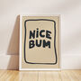 Nice Bum Bathroom Print, thumbnail 5 of 7