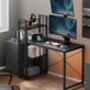 Computer Desk With Storage Shelves Industrial Style, thumbnail 2 of 12