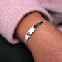 Engravable Sterling Silver Cz Birthstone Maiden Bangle, thumbnail 2 of 9