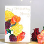 Personalised Roses 90th Birthday Card, thumbnail 1 of 5