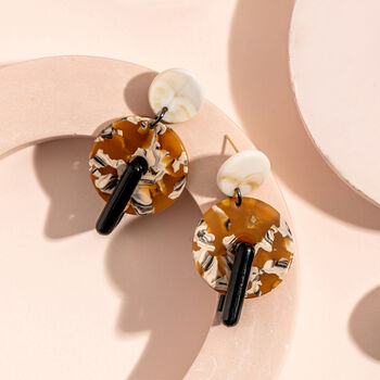 Marmo Statement Marbled Resin Earrings, 2 of 4