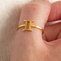 Gold Plated Adjustable Zodiac Ring, thumbnail 5 of 10