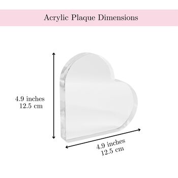 Personalised 50th Anniversary Acrylic Heart Plaque, 2 of 5