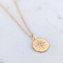 The Starburst Disc Gold Plated Necklace, thumbnail 3 of 5