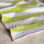 Personalised Cashmere Bold Striped Baby Blanket, thumbnail 2 of 7