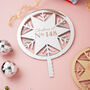 Personalised House Number Christmas Snowflake Tree Topper, thumbnail 2 of 8