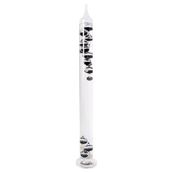 Large 56.5cm Galileo Thermometer 11 Black Glass Bulbs, 3 of 3