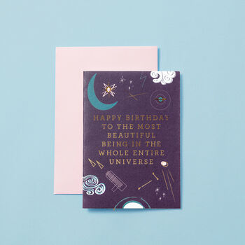 Happy Birthday Card Celestial Themed, 2 of 2