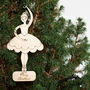 Personalised Ballerina Christmas Decoration, thumbnail 3 of 5