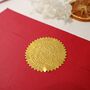 Santa Claus Sticker Gold Foil Embossed Seal Official North Pole Christmas Delivery Elf Mail, thumbnail 3 of 6