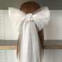 Oversized Bow Tulle Wedding Veil, thumbnail 2 of 8