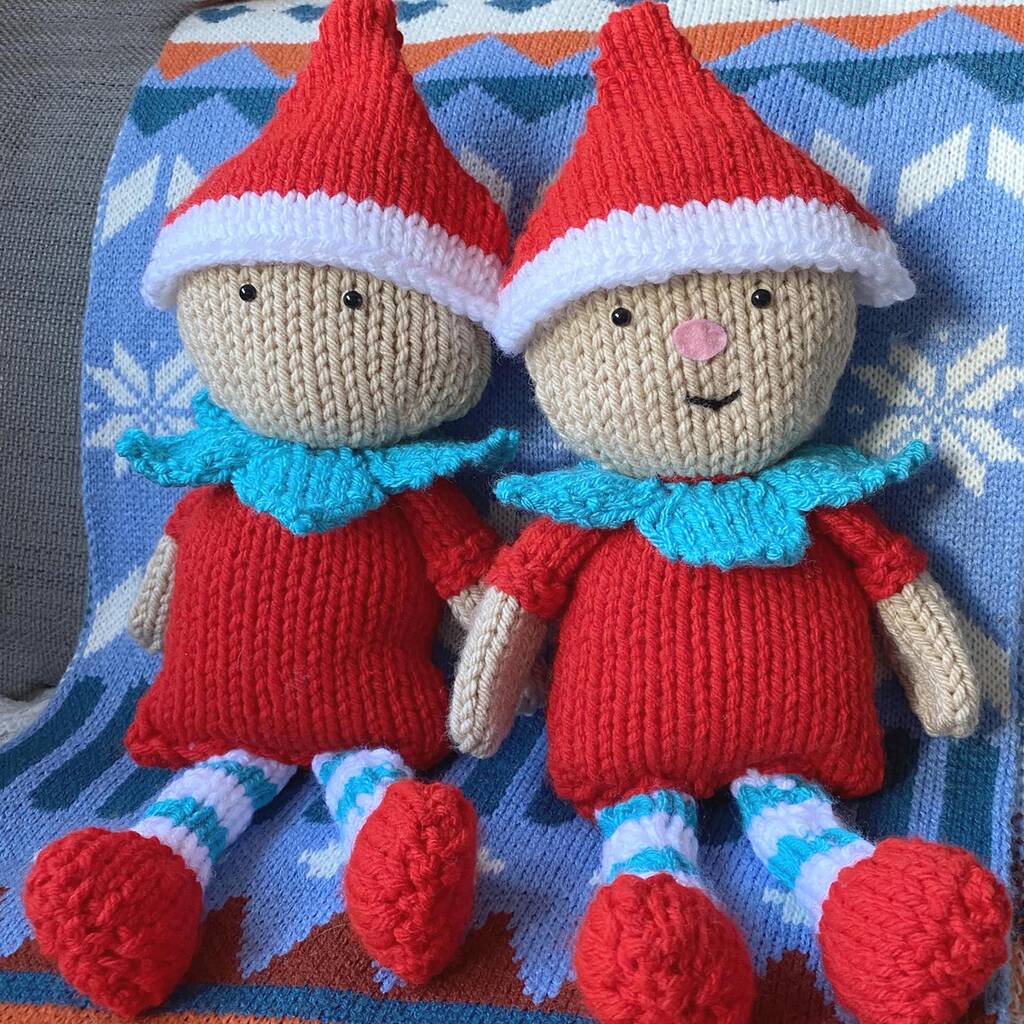 Christmas Elf And Baubles Knitting Pattern Set, 1 of 3