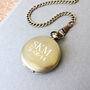 Personalised Bronze Pocket Watch With Engraved Initials, thumbnail 1 of 3