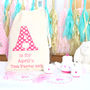 Wooden Toy Tea Set With Personalised Drawstring Bag, thumbnail 3 of 5