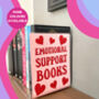 Emotional Support Books Acrylic Bookend Home Decor, thumbnail 1 of 7