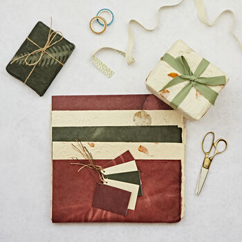 Fair Trade Lokta Paper Five Sheet Gift Wrap Packs, 4 of 7