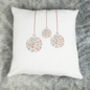 White Contemporary Christmas Bauble Cushion, thumbnail 6 of 6