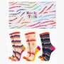 Womens Sun And Rainbows Bamboo Socks Gift Set, thumbnail 1 of 5