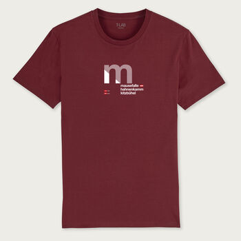Mausefalle Ski Jump Burgundy Organic T Shirt, 5 of 7