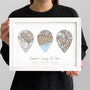 Your Favourite UK Places Personalised Map Print, thumbnail 4 of 11