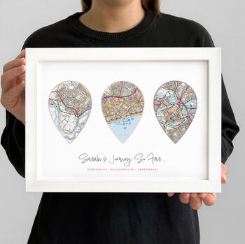 Your Favourite UK Places Personalised Map Print, 4 of 11
