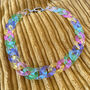 Chunky Multi Coloured Rainbow Acrylic Link Necklace, thumbnail 2 of 6