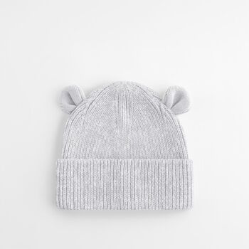 Organic Baby Bear Beanie Hat, 9 of 10
