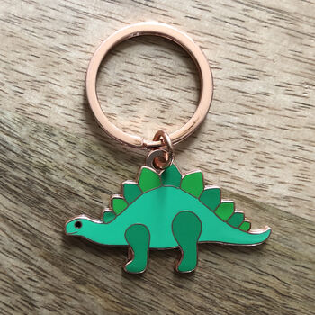 Stegosaurus Keyring Gift For Dinosaur Lover, 2 of 3