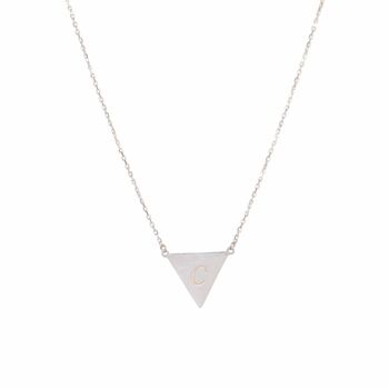 Personalised Bunting Engraved Initial Necklace, 5 of 6