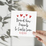 Brand New Parents Personalised Heart Card, thumbnail 1 of 2