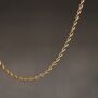 18 K Gold Plated Rope Chain Necklace, thumbnail 3 of 5
