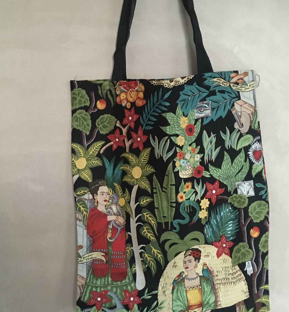 frida kahlo mesh bag