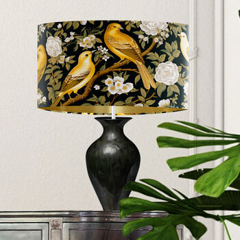 Bird Lampshade In Black And Gold, Golden Aviary, 4 of 7