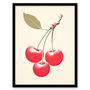 Red Smudge Cherry Kitchen Simple Wall Art Print, thumbnail 5 of 6